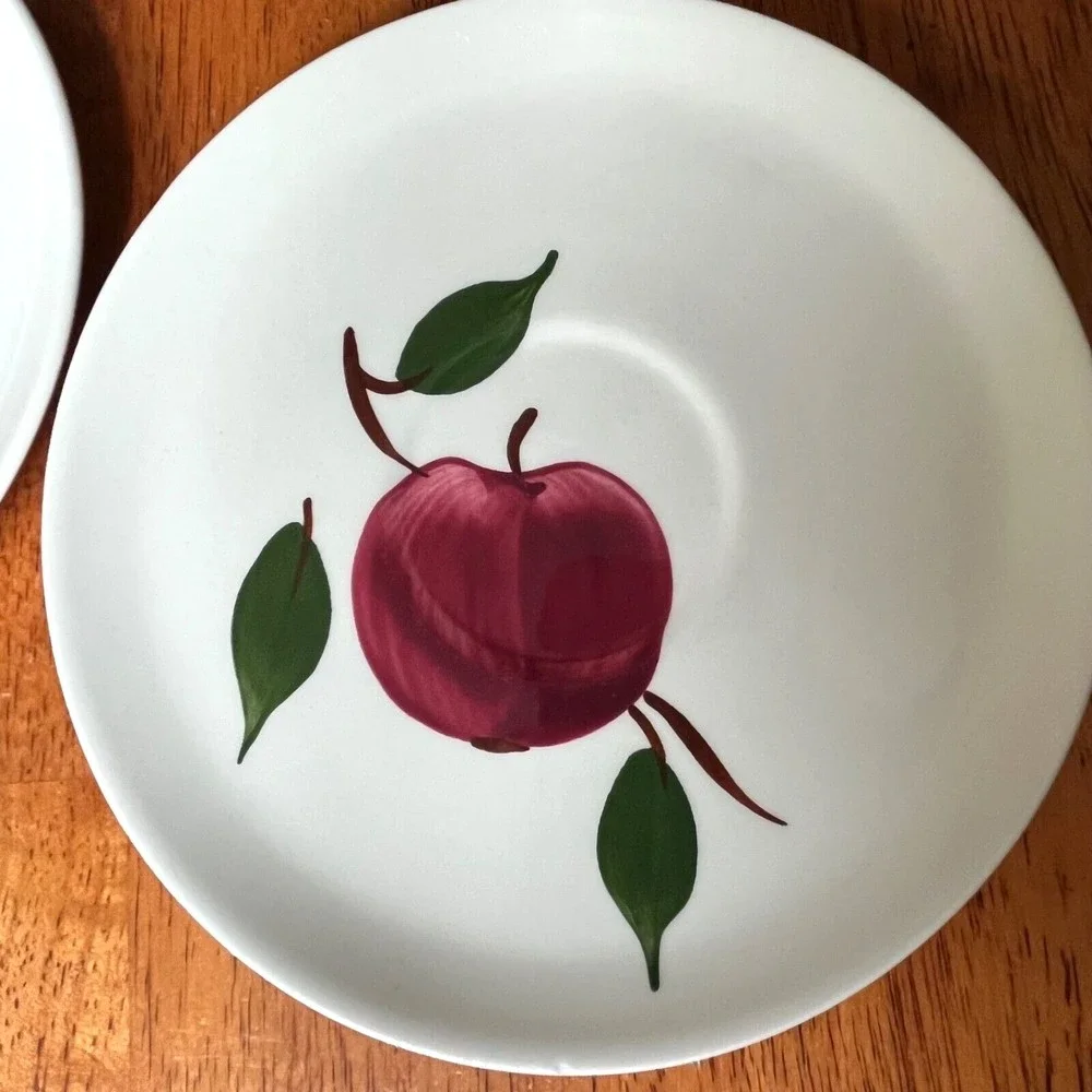 VTG BLUE RIDGE Southern Potteries ARLINGTON APPLE Plates Saucers USA 6”